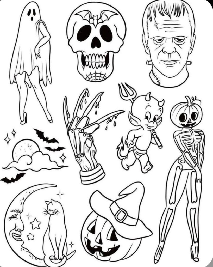 Karanlık & Gotik Tasarımlar (Siyah-Beyaz), Siyah Beyaz Dövme Modelleri – dövme modeli 49