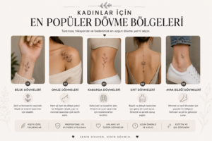 Kadınlar için en popüler dövme bölgeleri, bilek dövmeleri, omuz dövmeleri, kaburga dövmeleri, sırt dövmeleri ve ayak bileği dövmeleri, kadın dövme modelleri