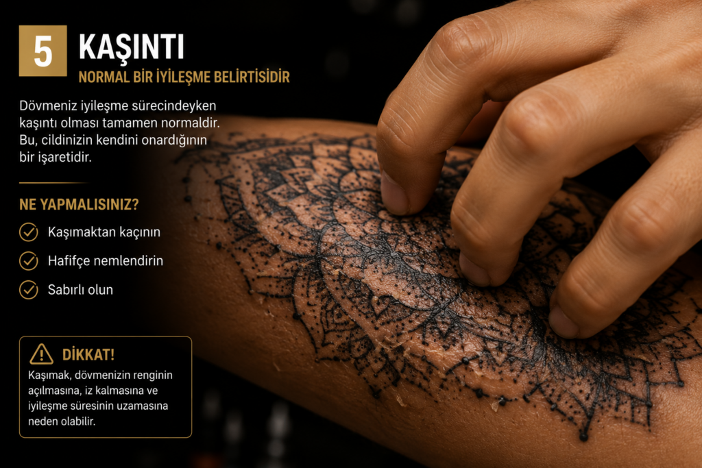Dövme kaşıntısı - İyileşme sürecinde normal kaşıntı evresi | Ranez Tattoo Piercing Ankara